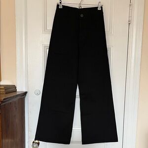Elegant Black Wide-Leg Women's Pants